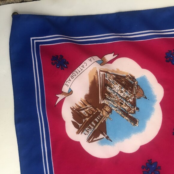 Scarf Women's Firenze Florence Italy Tourist Souvenir Vtg Retro 26" Cattedrale - Picture 2 of 10
